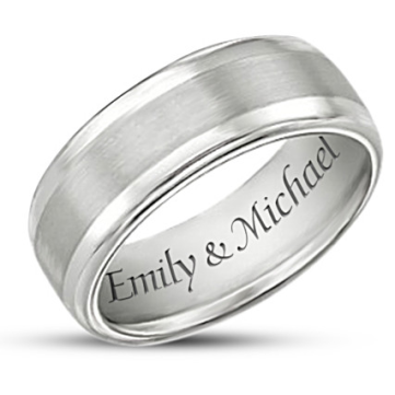 Personalized Wedding Band-Style Tungsten Men's Ring Personalized Wedding Band-Style Tungsten Men's Ring