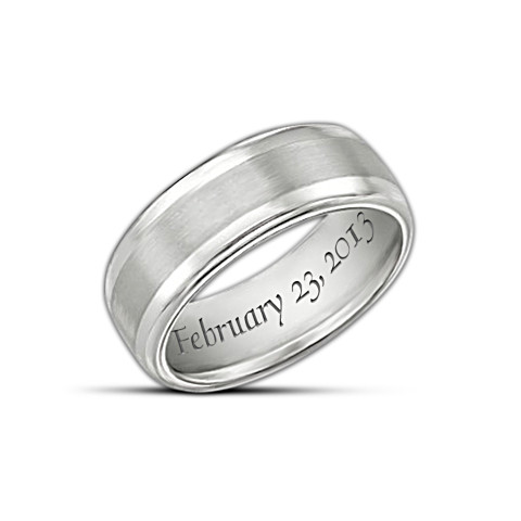 Personalized Wedding Band-Style Tungsten Men's Ring Personalized Wedding Band-Style Tungsten Men's Ring