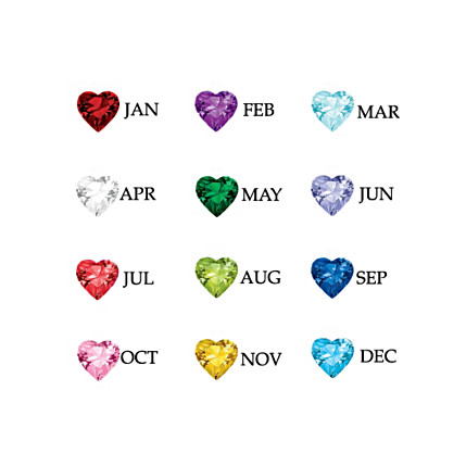Mother Holds Her Child's Heart Birthstone Pendant With Names Mother Holds Her Child's Heart Birthstone Pendant With Names