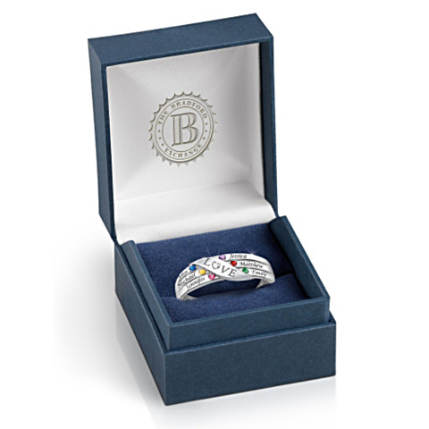 Love Holds Our Family Together Name-Engraved Birthstone Ring Love Holds Our Family Together Name-Engraved Birthstone Ring