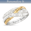 Together In Love Diamond Ring With Your Names Engraved Together In Love Diamond Ring With Your Names Engraved