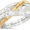 Together In Love Diamond Ring With Your Names Engraved Together In Love Diamond Ring With Your Names Engraved