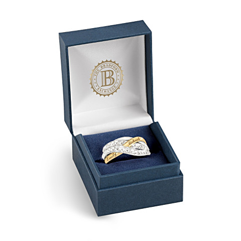 Together In Love Diamond Ring With Your Names Engraved Together In Love Diamond Ring With Your Names Engraved