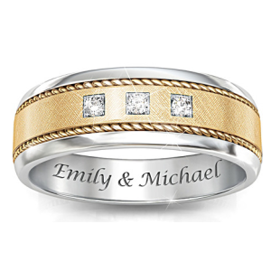 L’amour intemporel personnalisé bague en diamant pour hommes L’amour intemporel personnalisé bague en diamant pour hommes