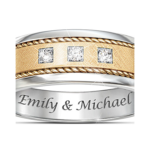 L’amour intemporel personnalisé bague en diamant pour hommes L’amour intemporel personnalisé bague en diamant pour hommes