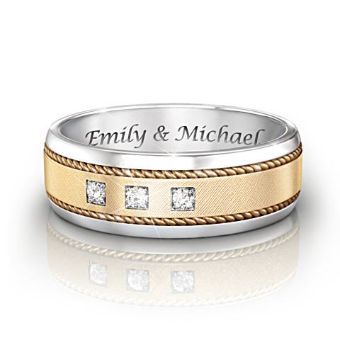 L’amour intemporel personnalisé bague en diamant pour hommes L’amour intemporel personnalisé bague en diamant pour hommes