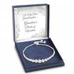 Grandma's Pearls Of Wisdom Personalized Diamond Bracelet