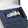 Bague diamant et topaze romantique pour femmes Bague diamant et topaze romantique pour femmes