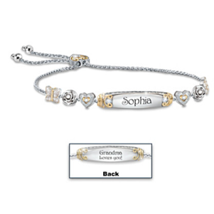 Granddaughter Bracelet With Two Personalized Engravings Granddaughter Bracelet With Two Personalized Engravings