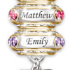 Personalized Birthstone Roundel Pendant With Up To 6 Names Personalized Birthstone Roundel Pendant With Up To 6 Names