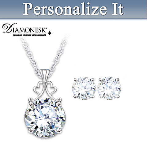 6-Carat Diamonesk Personalized Jewelry Set 6-Carat Diamonesk Personalized Jewelry Set