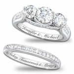 Personalized Diamonesk Bridal Rings With 5 Carats Of Stones