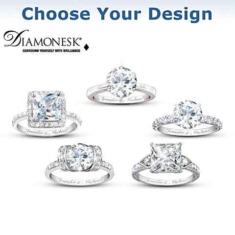 Personalized Diamonesk Bridal Ring: Choose From 5 Designs Personalized Diamonesk Bridal Ring: Choose From 5 Designs