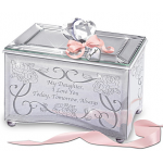 Personalized Mirrored Glass Music Box For Daughters