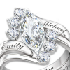 Love Completes Us Personalized White Topaz Stacking Ring Love Completes Us Personalized White Topaz Stacking Ring