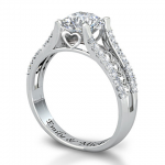 Save Alfred Durante "One Love" Personalized White Topaz Ring