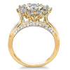 Golden Custom Engraved Diamond Bridal Ring Set Golden Custom Engraved Diamond Bridal Ring Set
