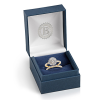Golden Custom Engraved Diamond Bridal Ring Set Golden Custom Engraved Diamond Bridal Ring Set