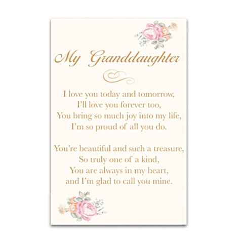 Granddaughter Porcelain Music Box With Name-Engraved Charm Granddaughter Porcelain Music Box With Name-Engraved Charm