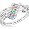 Forever Family Engraved Personalized Birthstone Ring Forever Family Engraved Personalized Birthstone Ring