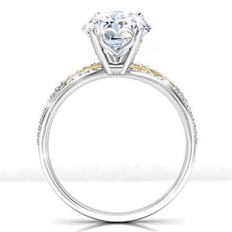 Tous nos amour personnalisé topaze blanche bague avec 2 noms Tous nos amour personnalisé topaze blanche bague avec 2 noms