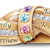 A Mother's Embrace Engraved Personalized Birthstone Ring A Mother's Embrace Engraved Personalized Birthstone Ring