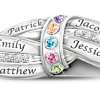 A Mother's Embrace Engraved Personalized Birthstone Ring A Mother's Embrace Engraved Personalized Birthstone Ring