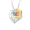 Forever & toujours gravé collier Pierre de naissance couples Forever & toujours gravé collier Pierre de naissance couples