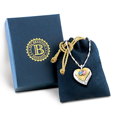 Forever & toujours gravé collier Pierre de naissance couples Forever & toujours gravé collier Pierre de naissance couples