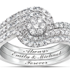 Personnalisé l’histoire de notre amour bague en diamant 3 bandes Personnalisé l’histoire de notre amour bague en diamant 3 bandes
