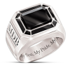My Son, My Pride, My Joy Monogrammed Black Onyx Ring My Son, My Pride, My Joy Monogrammed Black Onyx Ring