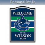 Vancouver Canucks Welcome Sign Personalized With Name