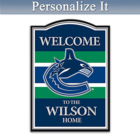 Vancouver Canucks Welcome Sign Personalized With Name Vancouver Canucks Welcome Sign Personalized With Name