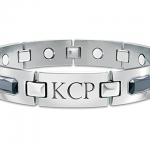 Optimum Men's Titanium Magnetic Monogrammed Bracelet
