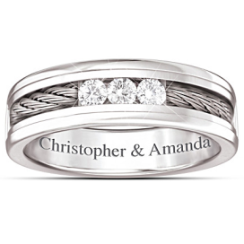 La force de notre amour personnalisé bague en diamant pour hommes La force de notre amour personnalisé bague en diamant pour hommes