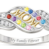 Mom's Blessings Personalized Crystal Birthstone Ring Mom's Blessings Personalized Crystal Birthstone Ring