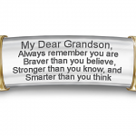 Strength For My Grandson Personalized Men's Bracelet