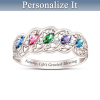 The Gift Of Family Women's Personalized Birthstone Ring The Gift Of Family Women's Personalized Birthstone Ring