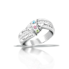 A Mother's Embrace Engraved Personalized Birthstone Ring A Mother's Embrace Engraved Personalized Birthstone Ring