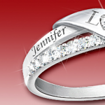 Romantic Personalized 11-Diamond Engraved Ring