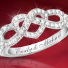 Personalized Lover's Knot Ring With 12 Diamonds Personalized Lover's Knot Ring With 12 Diamonds