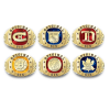 Original Six Men's Ring With Vintage Logos Original Six Men's Ring With Vintage Logos