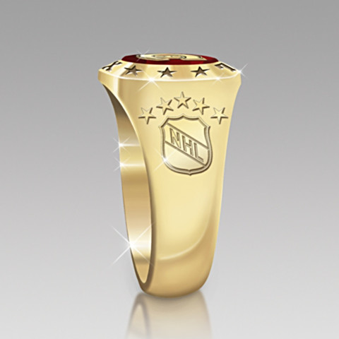 Original Six Men's Ring With Vintage Logos Original Six Men's Ring With Vintage Logos