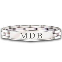 Bracelet en acier inoxydable personnalisé, gravé pour fils Bracelet en acier inoxydable personnalisé, gravé pour fils