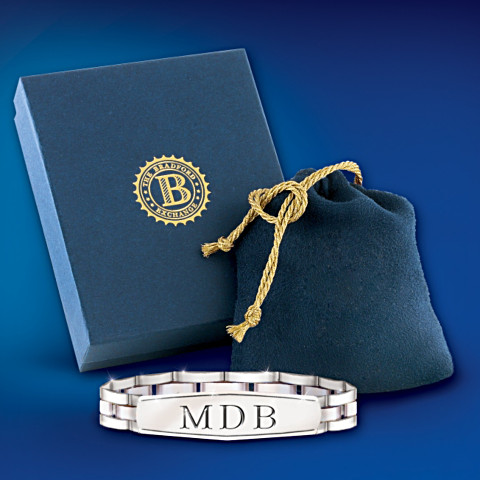 Bracelet en acier inoxydable personnalisé, gravé pour fils Bracelet en acier inoxydable personnalisé, gravé pour fils
