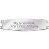 Personalized, Engraved Stainless Steel Bracelet For Grandson Personalized, Engraved Stainless Steel Bracelet For Grandson