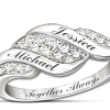 Cascade Of Love Diamond Ring With Engraved Names Cascade Of Love Diamond Ring With Engraved Names