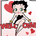 Betty Boop Wooden Welcome Sign Personalized With Name