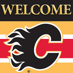 Calgary Flames Welcome Sign Personalized With Name