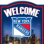 New York Rangers Welcome Sign Personalized With Name